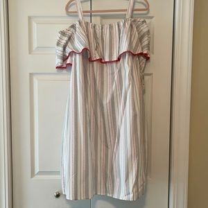 Terra & Sky Ruffled Shoulder Dress | NWT 20W-22W